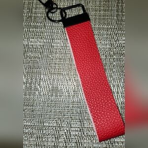 Hand Crafted Red Key Chain Wristlet